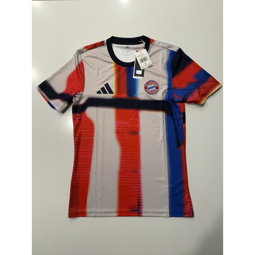 adidas FC Bayern Munchen Jersey JZ6260 S AEROREADY Slim Fit White Red Blue